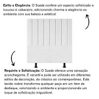 Cabeceira Cama Casal Queen Size 160 Cm Luana Suede E Frame Branco