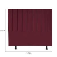 Cabeceira Cama Casal Queen Size 160 Cm Lívia Suede E Frame bordô - 3