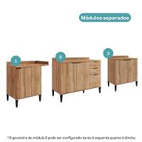 Conjunto Balcões Miami Coast Carraro Freijó - 6
