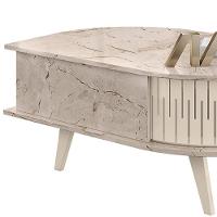 Mesa De Centro 2 Portas 90 Cm Indianapolis Madetec Calacata Off White