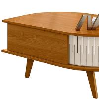 Mesa De Centro 2 Portas 90 Cm Indianapolis Madetec Cinamomo Off White