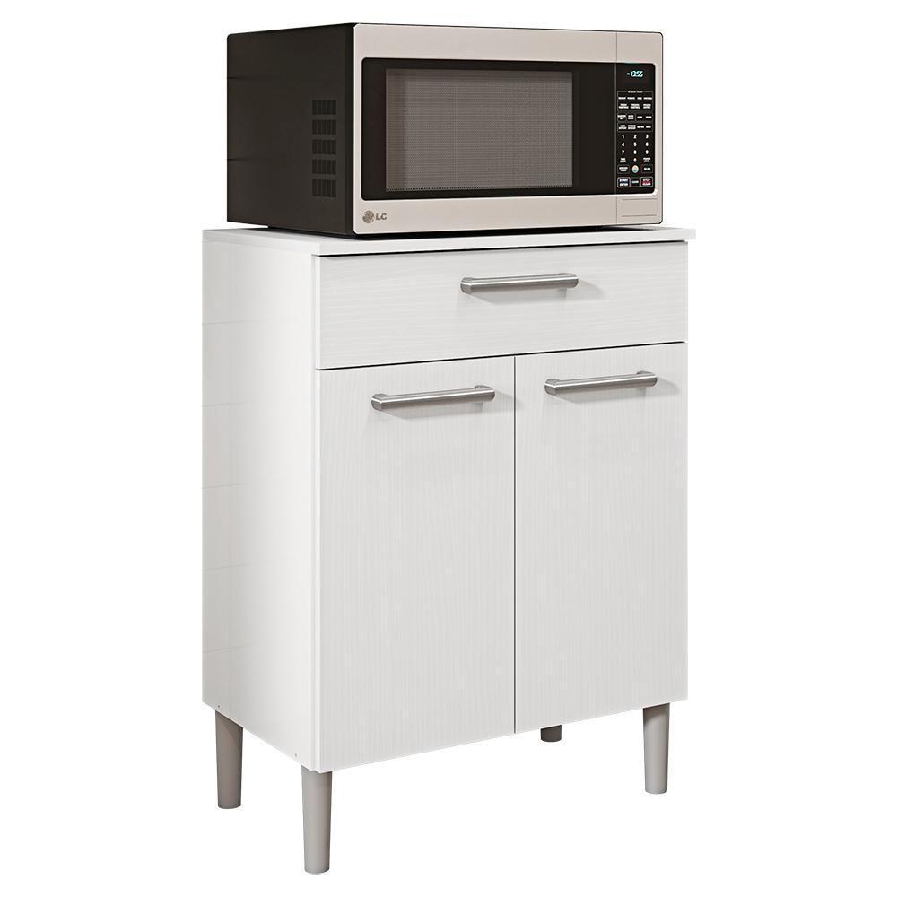 Balcao Multiuso Para Microondas 84x61 Cm Diamante Ktp Branco Supremo - 1
