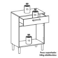 Balcao Multiuso Para Microondas 84x61 Cm Diamante Ktp Branco Supremo