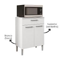 Balcao Multiuso Para Microondas 84x61 Cm Diamante Ktp Branco Supremo - 5