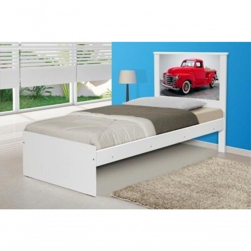 Cama Solteiro Carro Classic Red Com Colchão - 2
