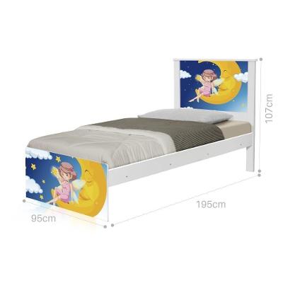 Cama Solteiro Adesivada Fadinha Encantada Com Colchão
