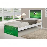 Cama Solteiro Adesivada Copa Futebol Com Colchão - 3