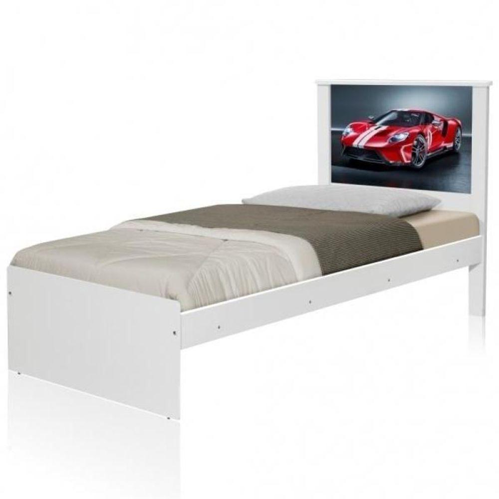 Cama Solteiro Carro Sport Vermelho Com Colchão - 2