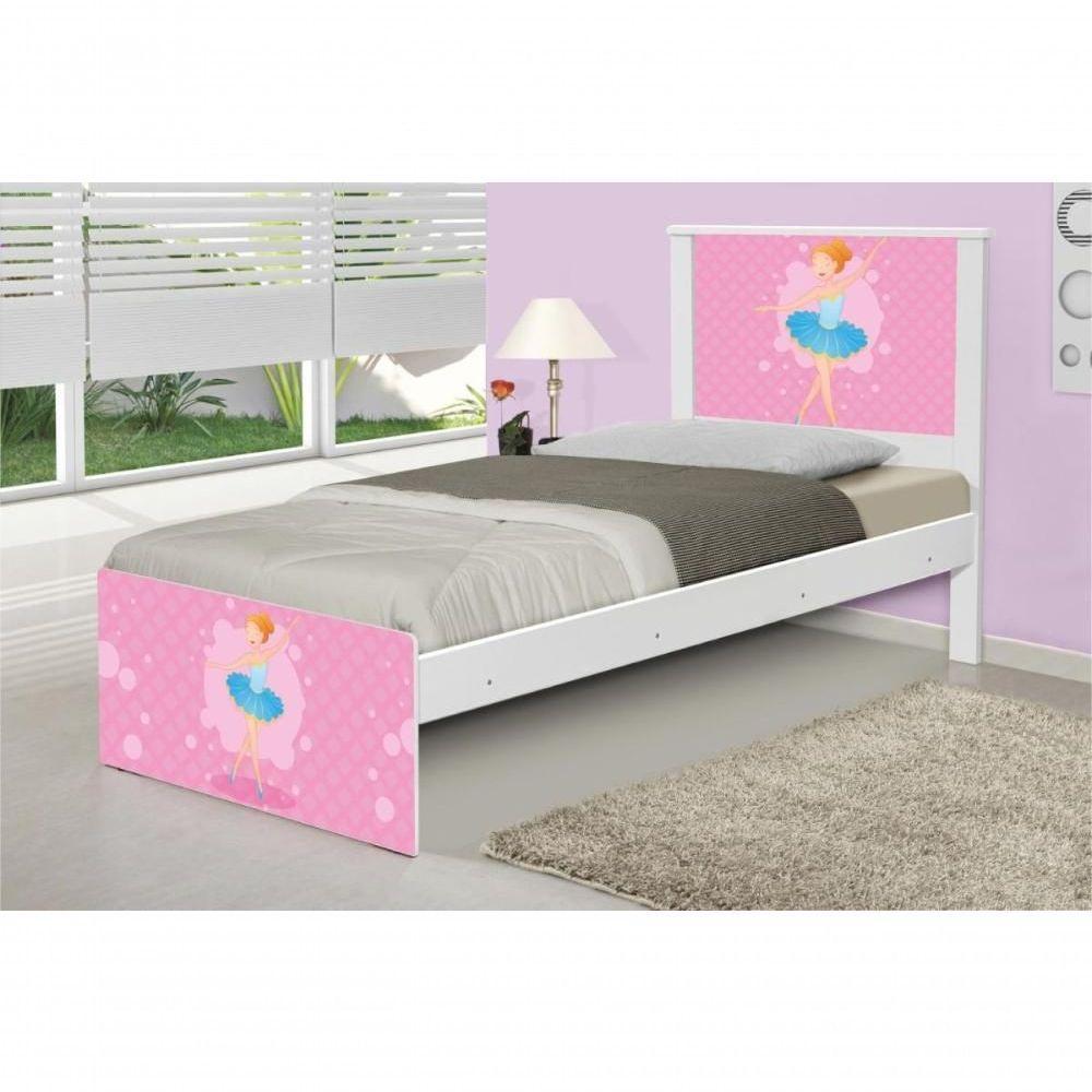 Cama Solteiro Adesivada Bailarina Clássica Com Colchão - 3
