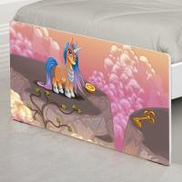 Cama Solteiro Adesivada Unicórnios Mágicos Com Colchão - 5