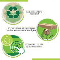 Armário De Cozinha 5 Portas 2 Gavetas Dubai Sallêto Móveis Cinamomo Com Off White - 2