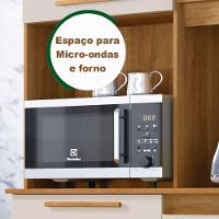 Armário De Cozinha 5 Portas 2 Gavetas Dubai Sallêto Móveis Cinamomo Com Off White - 3