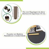 Armário De Cozinha 5 Portas 2 Gavetas Dubai Sallêto Móveis Cinamomo Com Off White - 8