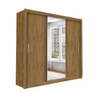 Guarda Roupa Isabela Plus 3 Portas De Correr 4 Gavetas Com Espelho Carioca Móveis Freijó - 8