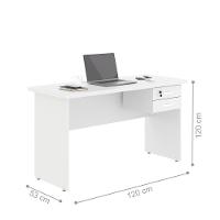 Escrivaninha Com Gavetas 1.20 Plate Branco - 2