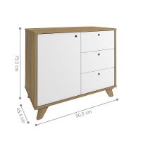 Conjunto Escrivaninha E Balcão Wurzburg Olmo Branco - 3