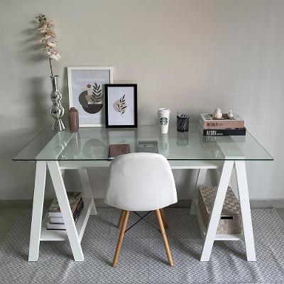 Escrivaninha Com Vidro Temperado Kentucky Branco