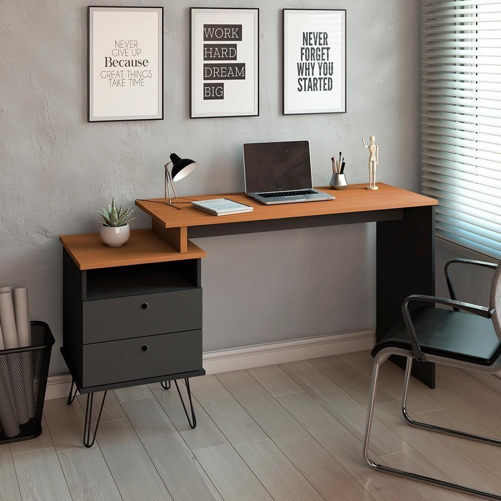 Escrivaninha Industrial Lowa Freijó Preto - 1