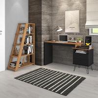 Escrivaninha Industrial Lowa Freijó Preto - 8