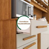 Armário De Cozinha 6 Portas 2 Gavetas Catar Sallêto Móveis Cinamomo Com Off White - 5