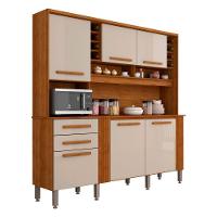 Armário De Cozinha 6 Portas 2 Gavetas Catar Sallêto Móveis Cinamomo Com Off White - 7