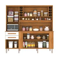 Armário De Cozinha 6 Portas 2 Gavetas Catar Sallêto Móveis Cinamomo Com Off White - 11