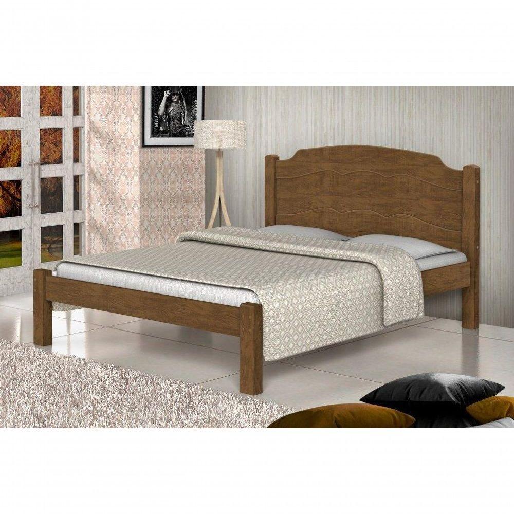 Cama Solteiro Maia Castanho Com Colchão - 1