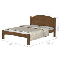 Cama Solteiro Maia Castanho Com Colchão - 3