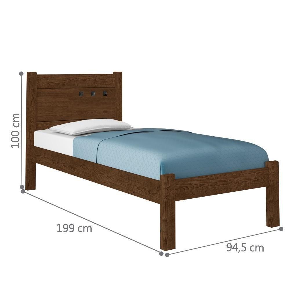 Cama Solteiro Paloma Malbec Com Colchão - 3