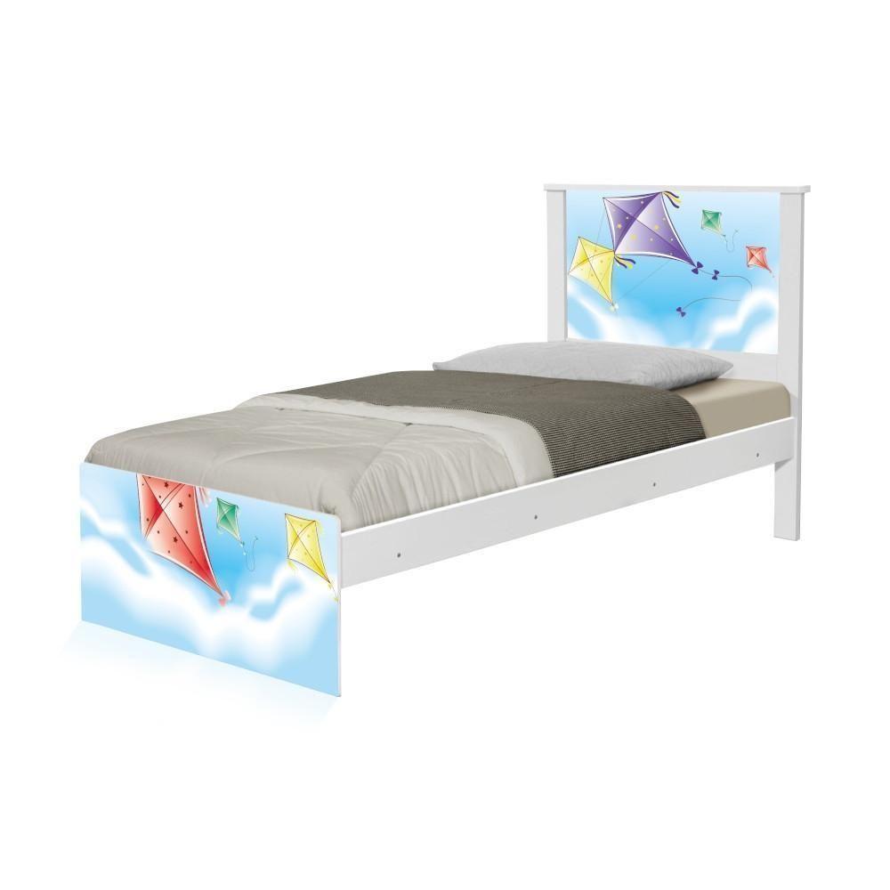 Cama Solteiro Adesivada Pipas Com Colchão - 2