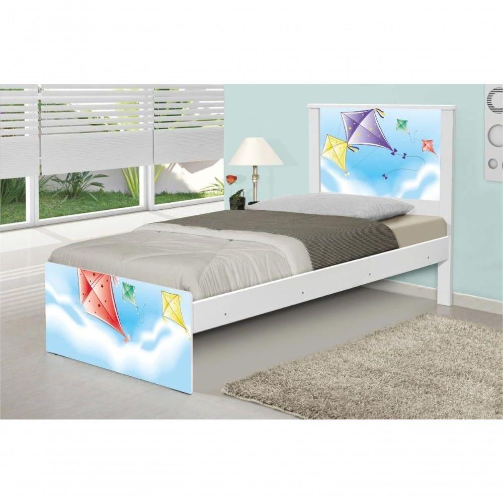 Cama Solteiro Adesivada Pipas Com Colchão - 3