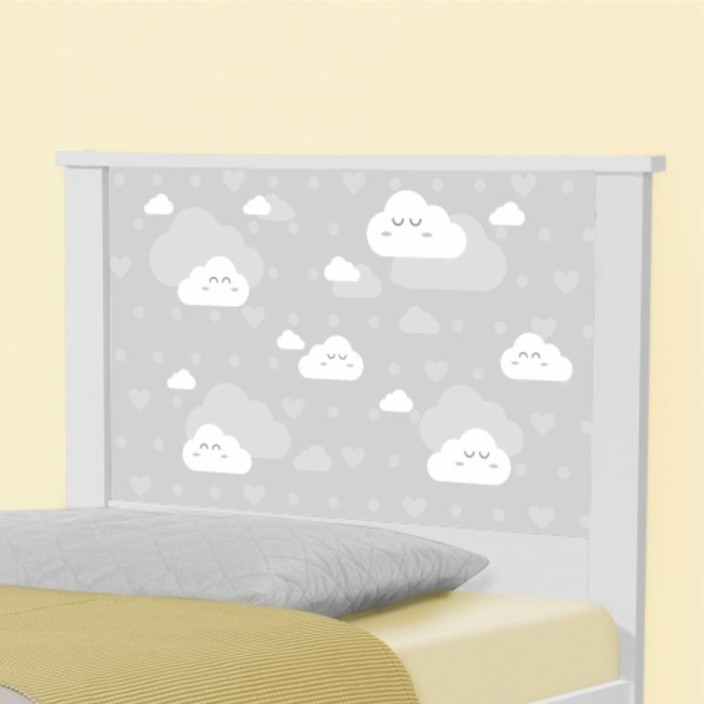 Cama Solteiro Nuvem Cinza Menino E Menina Auxiliar E Colchão - 5