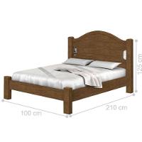 Cama Solteiro Com Cabeceira Mesquita Castanho - 3