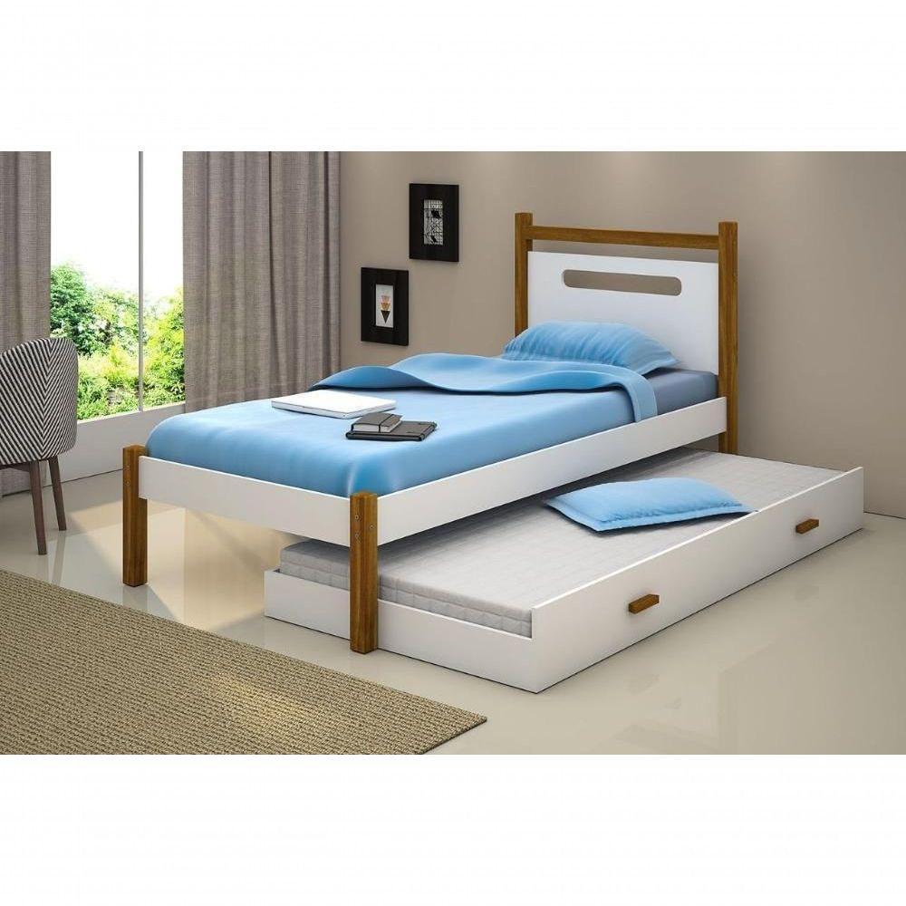 Cama Solteiro Com Cabeceira E Auxiliar Helo - 3