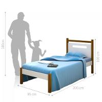 Cama Solteiro Com Cabeceira E Auxiliar Helo - 1