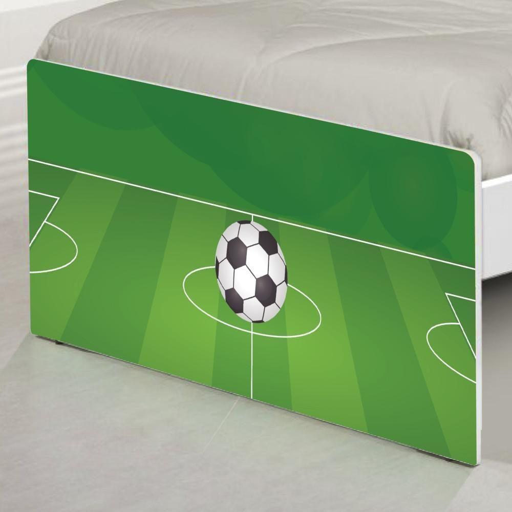 Cama Solteiro Adesivada Futebol Gramado Com Colchão - 5