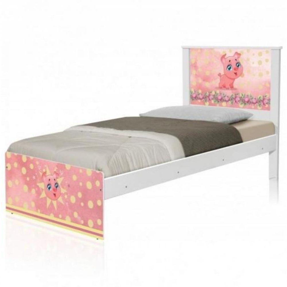 Cama Solteiro Com Cabeceira Barcelona Pig - 2