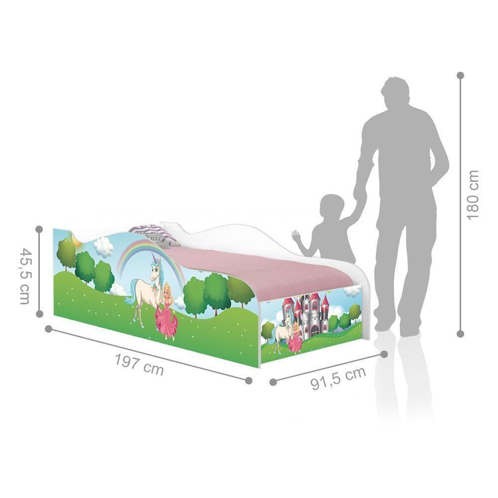 Cama Fun Princesa Encantada Solteiro Com Colchão - 4