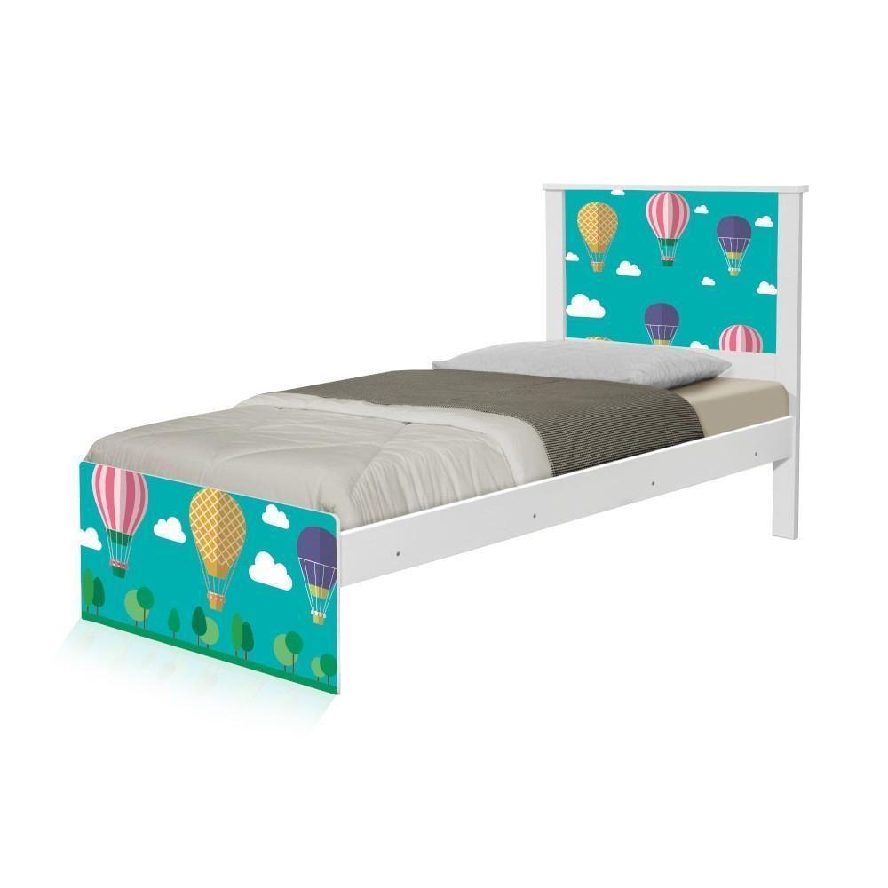 Cama Solteiro Adesivada Balão No Céu Com Colchão - 2