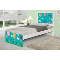 Cama Solteiro Adesivada Balão No Céu Com Colchão - 3