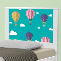 Cama Solteiro Adesivada Balão No Céu Com Colchão