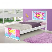 Cama Solteiro Slime Menina Com Colchão - 1