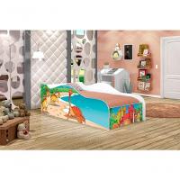 Cama Fun Jurassic Dinossauros Solteiro Com Colchão - 1