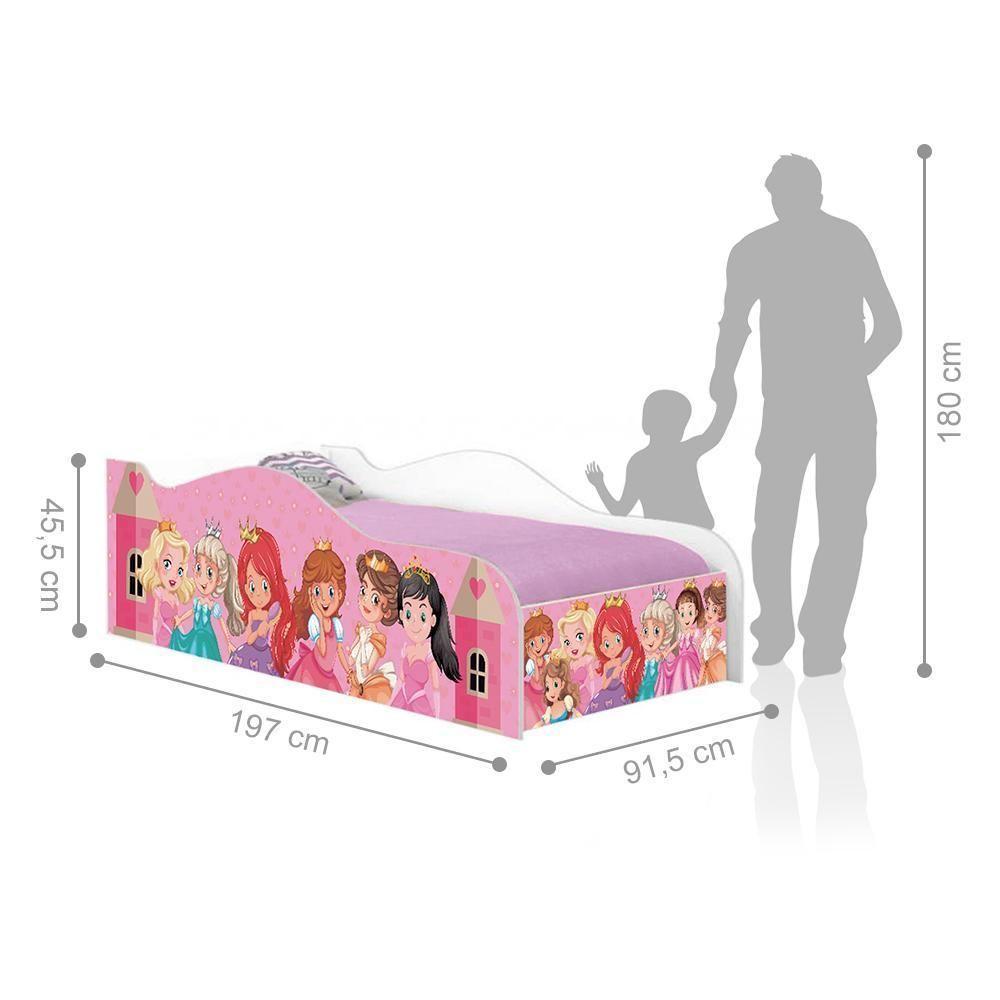 Cama Fun Princesas Solteiro Com Colchão - 4