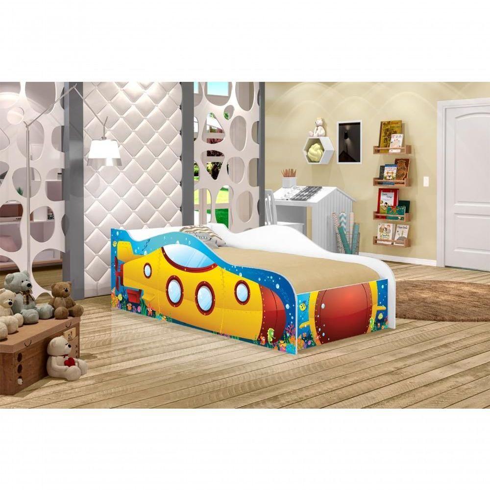 Cama Submarino Amarelo Kids Infantil Com Colchão - 4