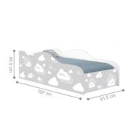 Cama Fun Nuvens Cinza Solteiro Com Colchão - 2