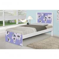 Cama Solteiro Adesivada Mapa Viagens Com Colchão - 3