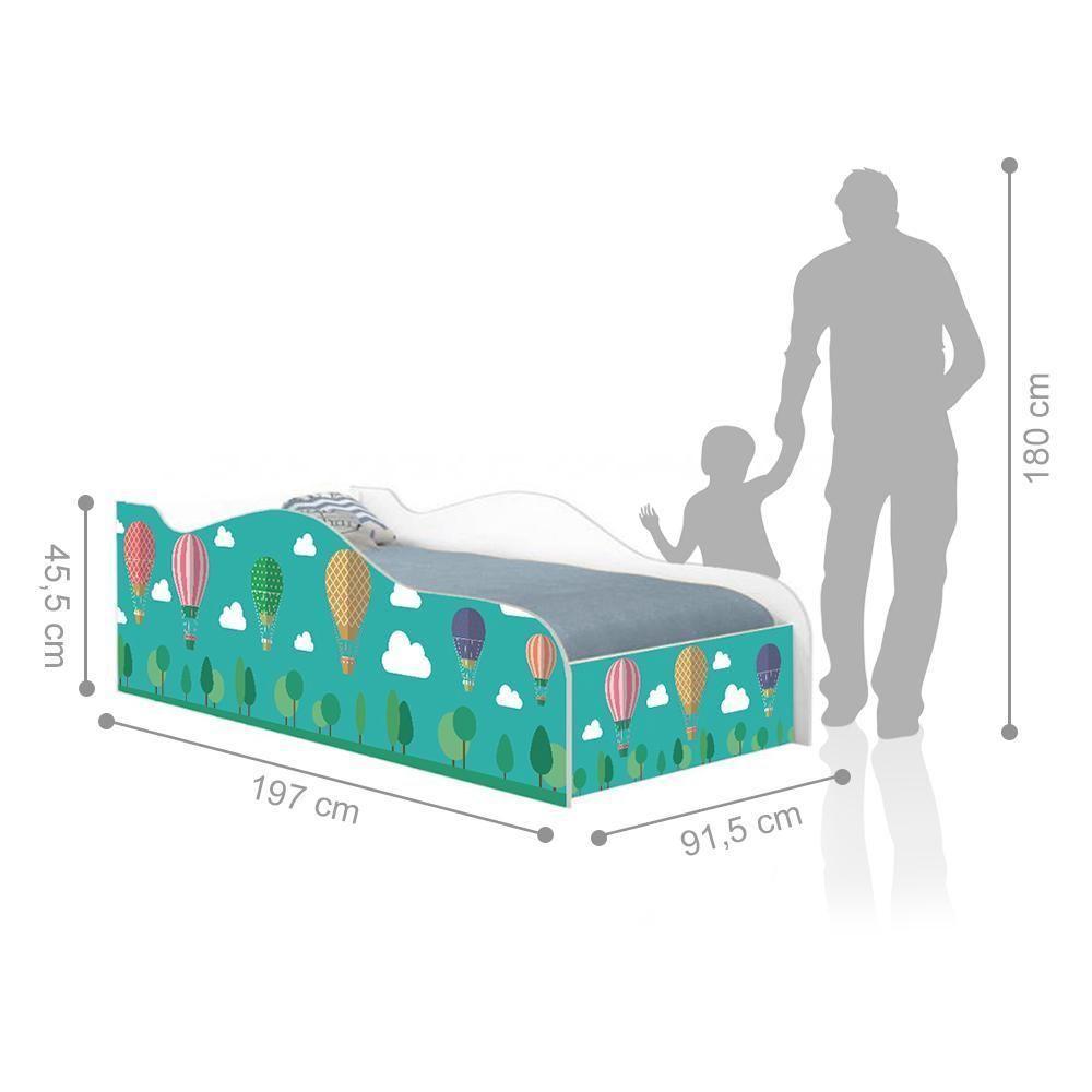 Cama Fun Balão No Céu Solteiro Com Colchão - 5