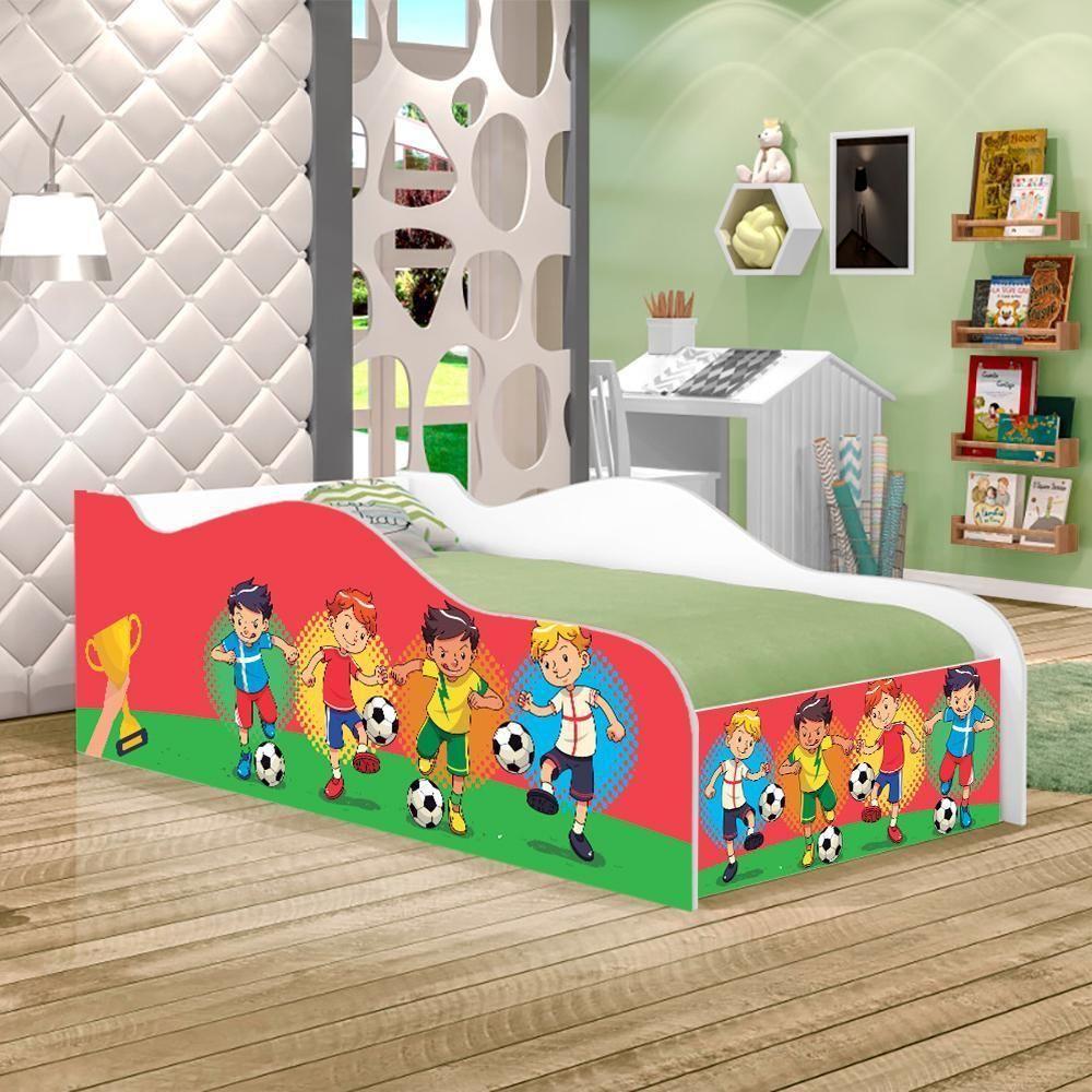 Cama Fun Futebol Meninos Solteiro Com Colchão - 1