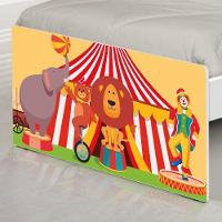 Cama Solteiro Com Cabeceira Adesivada Palhaço Circo - 5